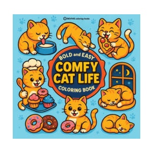 Bold & Easy Comfy Cat Life Coloring Book | Revive Coloring Books (ISBN: 9781834121949)