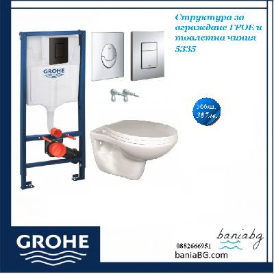 Структура за вграждане ГРОЕ и тоалетна чиния 5335