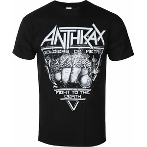 ROCK OFF мъжка тениска Anthrax - Soldier Of Metal - ЧЕРЕН - ROCK OFF - ANTHTEE15MB