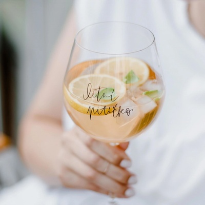 Bella Rose Sklenice na drink Letní pitíčko čirá barva sklo 610 ml