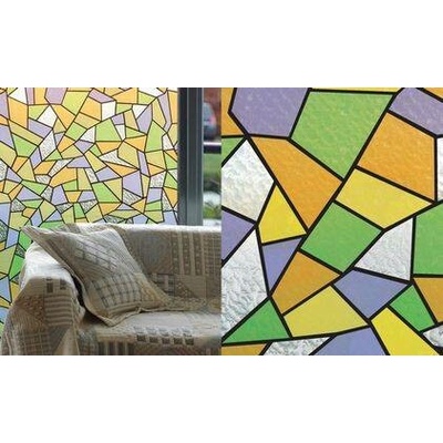 Transparentní samolepící fólie BAREVNÉ ORNAMENTY 11-2215 šíře 45 cm Cena za roli 15bm