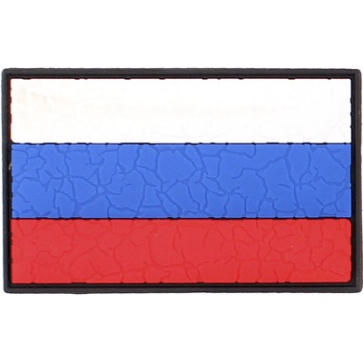 Gumová nášivka 101 Inc vlajka Rusko Cracked - farebná