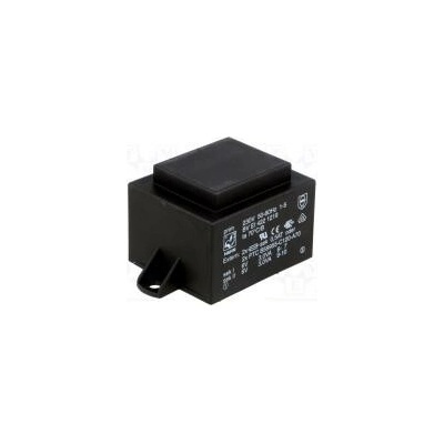 Transformátor zalévaný 6VA 230VAC 6V 6V 500mA 500mA PCB 200g