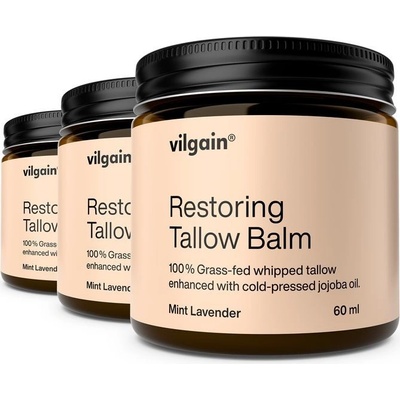 Vilgain Obnovující balzám z hovězího loje BIO – 3× Máta a levandule 60 ml