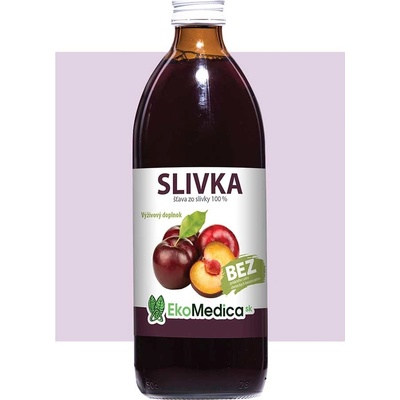 EkoMedica Švestka 100% přírodní šťáva 0,5 l