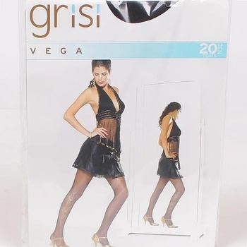 Image 1 of Моден чорапогащник в черно със златисто цвете - 20 den