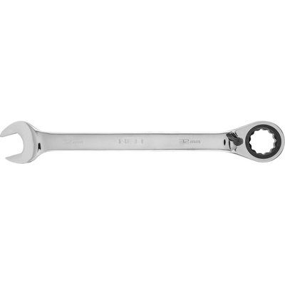 NEO Tools Plochý-očkový kľúč s račňou 32 mm 09-342