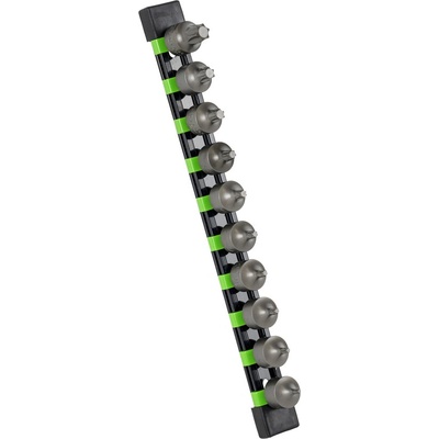 Комплект екстра къси torx на база 3/8, t10-t55, 10 броя, на шина държач, jbm 54546