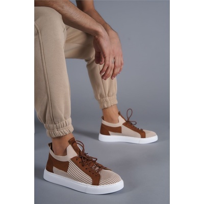 BOA Shoes Мъжки ежедневни обувки с връзки kb-112 - Бежови с Таба #371332 (371332_Бежов)