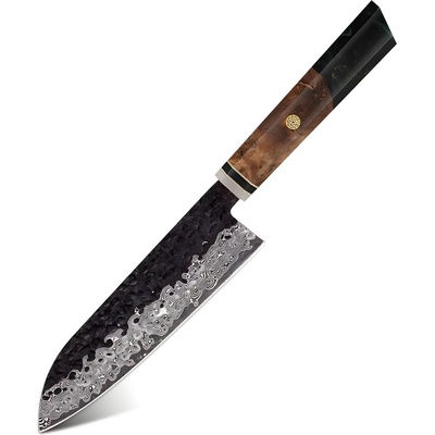 HARAHU Дамаски кухненски нож AI-37316 - Santoku / Зелена KP37316 (AI-37316)