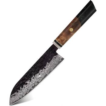 HARAHU Дамаски кухненски нож AI-37316 - Santoku / Зелена KP37316 (AI-37316)
