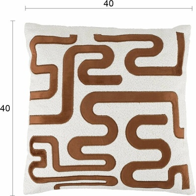 White Label Zamatový dekoračný vankúš Ayur 40x40