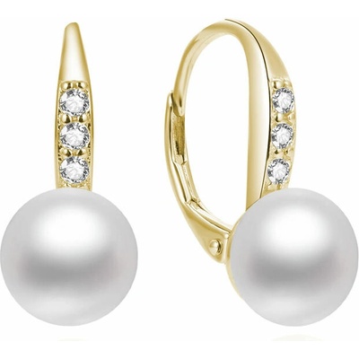 Olivie strieborné náušnice PERLA GOLD 7424