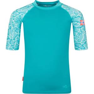 Trollkids Детска ликра Trollkids Girl's Haukland T Lycra - Dark Turquoise / Lagoon Blue - размер 92 (EU) (750-1978-0111)