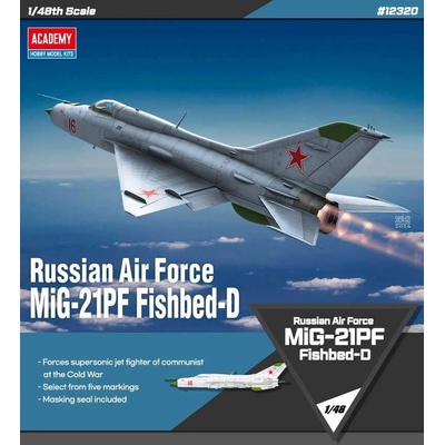 Academy Model Kit lietadlo 12320 Russian Air Force MiG21PF FishbedD 1:48