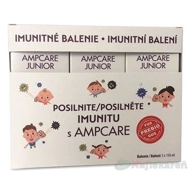 AMPCARE JUNIOR IMUNITNÉ BALENIE sirup 3x150 ml