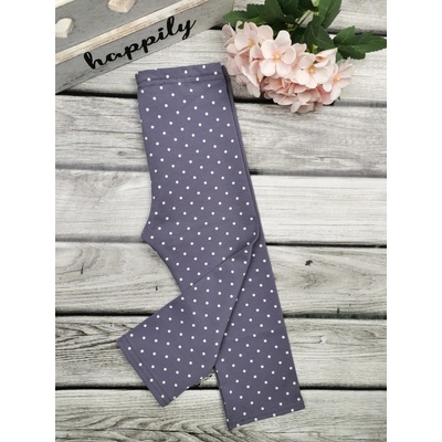 Textil EBi 3 4 legíny fialkový puntík