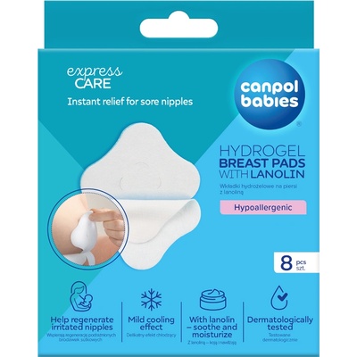 Canpol Успокояващи подплънки за гърди с хидрогел и ланолин Canpol, 8 броя (1/656C)