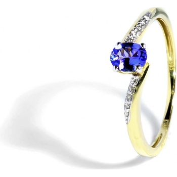 Blink Blink Zlatý prsteň s Tanzanitom a diamantami 2206ZTaG