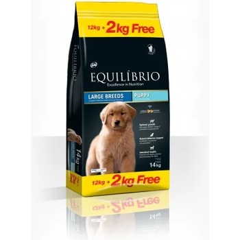 Equilibrio Puppy Large Breeds - Пълноценна храна за подрастващи кученца от едри породи 12 + 2 кг