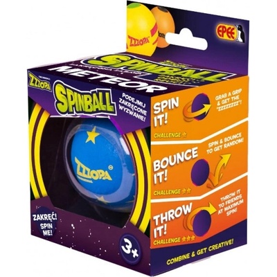 Spinball zábavný míček modro‑žlutý Meteor