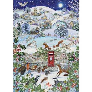 Alipson Puzzle - Puzzle Village on a Winter Night - 500 piese