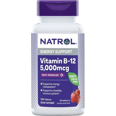 Natrol Vitamin B12 Fast Dissolve, 100 таблетки, Natrol (1335)