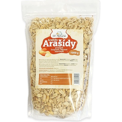 Dr.Natural Arašidy pražené lúpané nesolené 1000 g