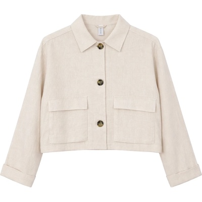 Mazine Дамско ежедневно яке Mazine Women's Short Linen Jacket Casual jacket - Moon (103-2946-0312)