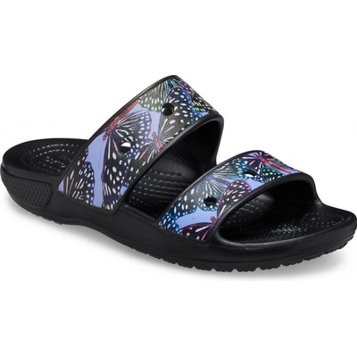 Crocs Classic Butterfly Sandal black multi Černá