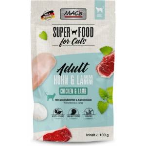 MAC's Mac’s Cat Adult GRAIN FREE, пауч за пораснали котки, БЕЗ ЗЪРНО, с Пилешко, агнешко месо и билков микс, 100 гр - Германия - 853VE
