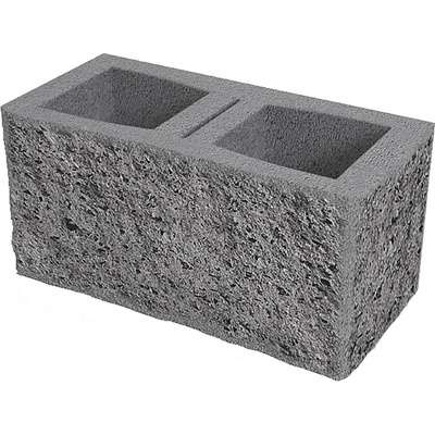 Tvárnice plotová štípaná DITON D1 s fazetou přírodní 190×385×190 mm
