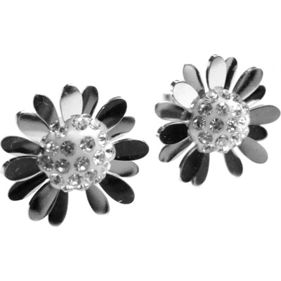 Steel Jewelry náušnice kopretina z chirurgické oceli NS160203