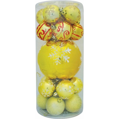 MagicHome Gule 20 ks zlaté s ornamentmi mix 6-17 cm