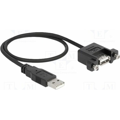 Delock 85461 USB 2.0 USB A zásuvka USB A vidlice 0,5m černý