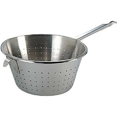 de Buyer Cedník , 3232.28, nerezová ocel, odolný proti deformaci, ergonomická zakřivená rukojeť, háček, 13 x 54 x 29,5 cm, průměr: 28 cm/18 cm