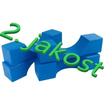 DrKO Dřevěný most velký 16 x 4 x 4 cm 1ks modrá