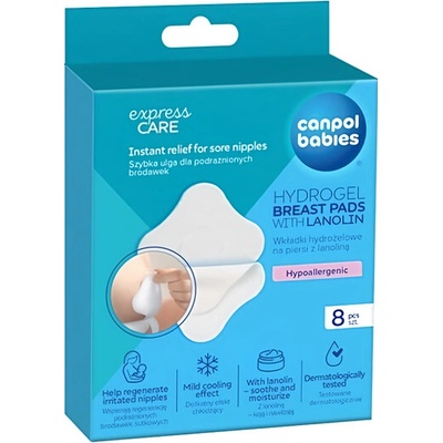 CANPOL babies hydrogelové prsní polštářky s lanolinem 8ks – Zboží Dáma