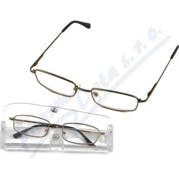 Brýle čtecí American Way šedé/hnědé v etui