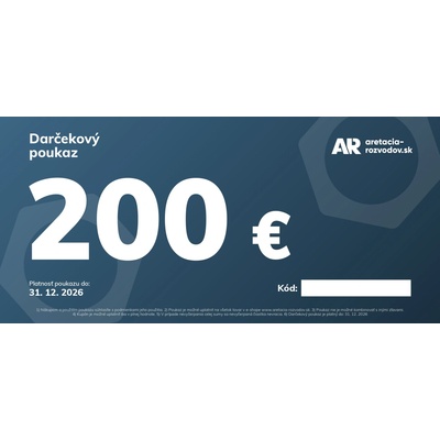 Elektronický darčekový poukaz v hodnote 200 €