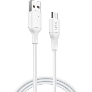 Lito Кабел за данни с USB конектори, Micro-USB, 1m - Lito (LD06V) - Бял