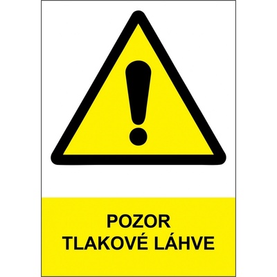 Pozor tlakové láhve - A5 - samolepící