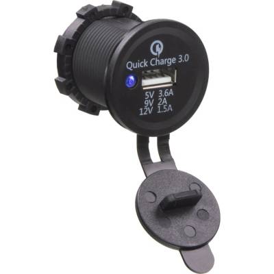 34656 USB zásuvka 12/24V, QC3.0 (QuickCharge)