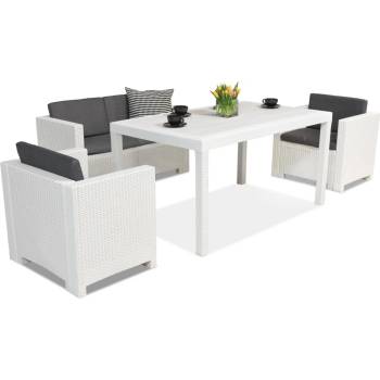 BICA Мебели от техноратан Colorado Apetito 4 Бяла Bica (BCCOLAP4BL)