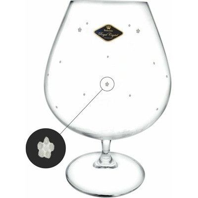 Royal Crystal Koktejlová sklenice s rytým dekorem květiny 2 x 875 ml
