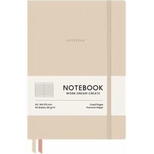 Shkolyaryk Publishing House Genius A5 96 Sheets Softcover Checkered Latte Notebook (A5-7109K)