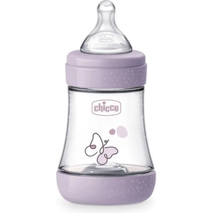 Chicco Шише за хранене Chicco Perfect 5 - С бавен поток, 150 ml, 0 м+, розово (N0281) - baby