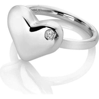 Hot Diamonds Půvabný stříbrný prsten s diamantem Desire DR275