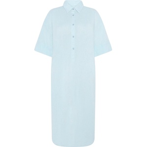 KnowledgeCotton Apparel Дамска рокля Knowledgecotton apparel Women's Organic Cotton Shirt Dress - Skyway (134-1893-0214)