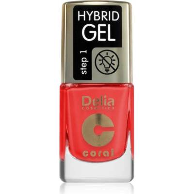 Delia Cosmetics Coral Nail Enamel Hybrid Gel gelový lak na nehty odstín 146 11 ml
